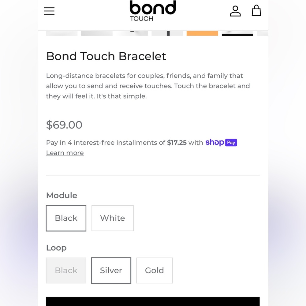 2 never used bond touch long distance smart bracelet with extra bracelet bands